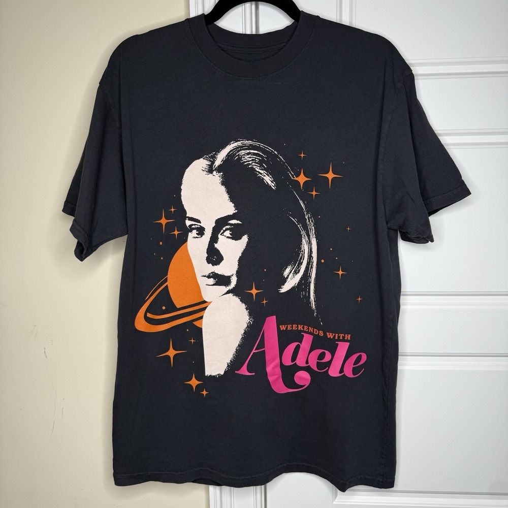 Adele Las Vegas Residency Weekends With Adele Cosmic Tee Black Medium Retro